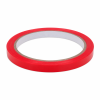 Rood PVC sluit tape op rol met een breedte van 9 mm en lengte van 66 meter, productfoto op witte achtergrond.
