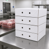 Ready-to-use box 700 grams white with a white bottom and a lid format 390 x 290 x 120 mm
