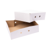 Ready-to-use box 700 grams white with a white bottom and a lid format 390 x 290 x 120 mm