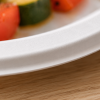 Plates of cane sugar round white format 230 mm
