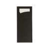 Pochette zwart met servet