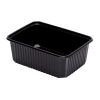 PP kilobakken thermo rechthoekig formaat 180 x 130 x 64 mm 1000 cc (Zwart)