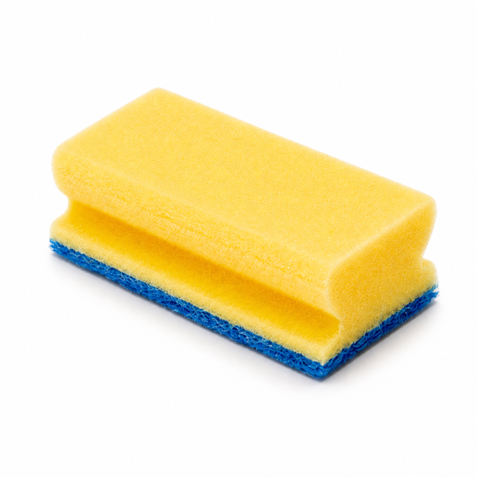 Abrasive sponges colour yellow size 150 x 70 mm