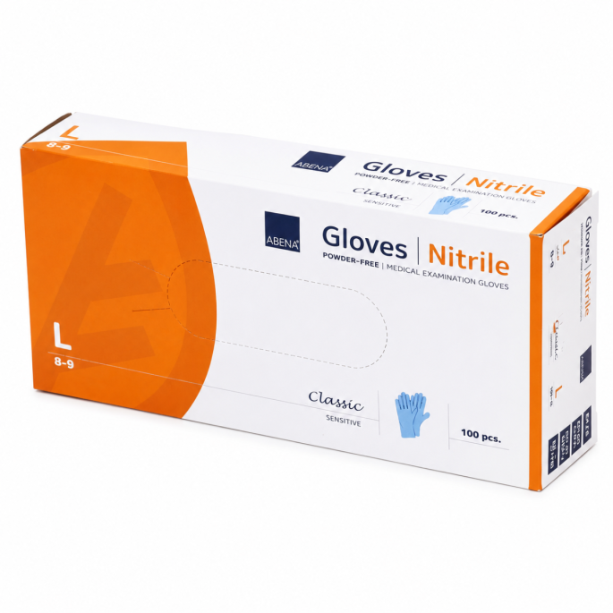 Nitrile glove classic blue various sizes