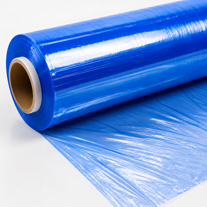 Wrapping film blue 23my 500mm x 300m