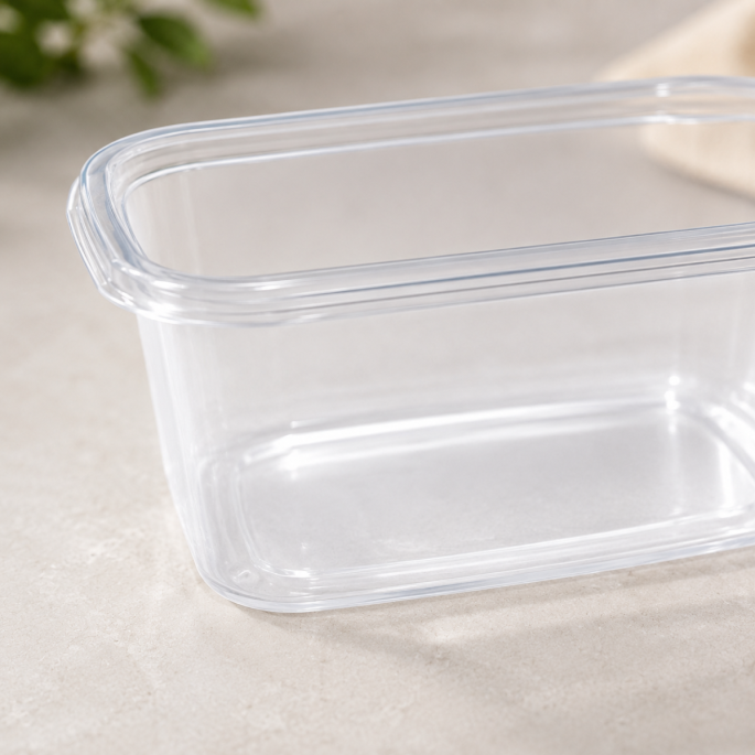 PP saladebakjes rechthoekig 200cc