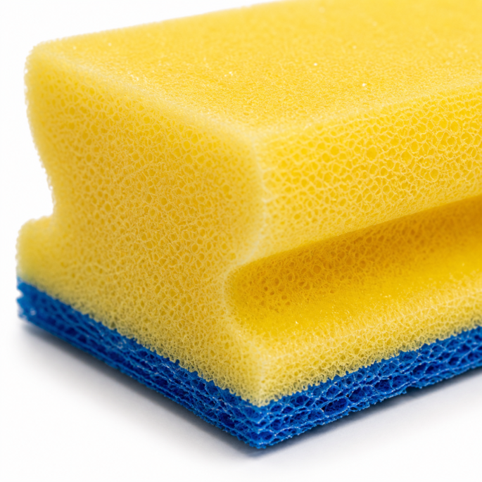 Abrasive sponges colour yellow size 150 x 70 mm