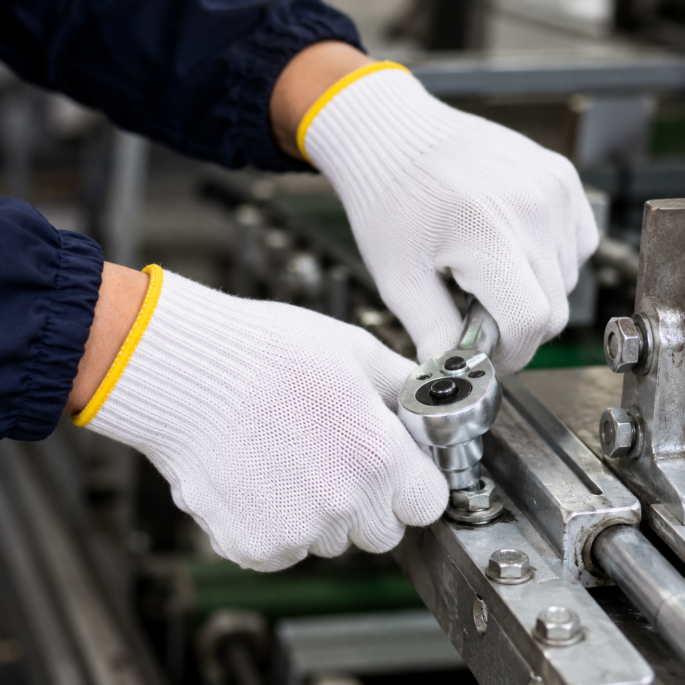 Handschoenen katoen wit