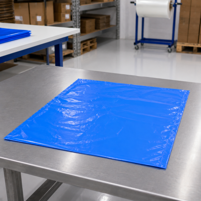 MDPE zak 20my blauw