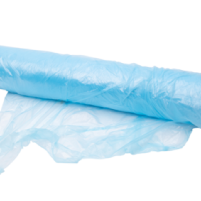 LDPE hoes 30my blauw formaat 130/ 2x50 x 210 cm