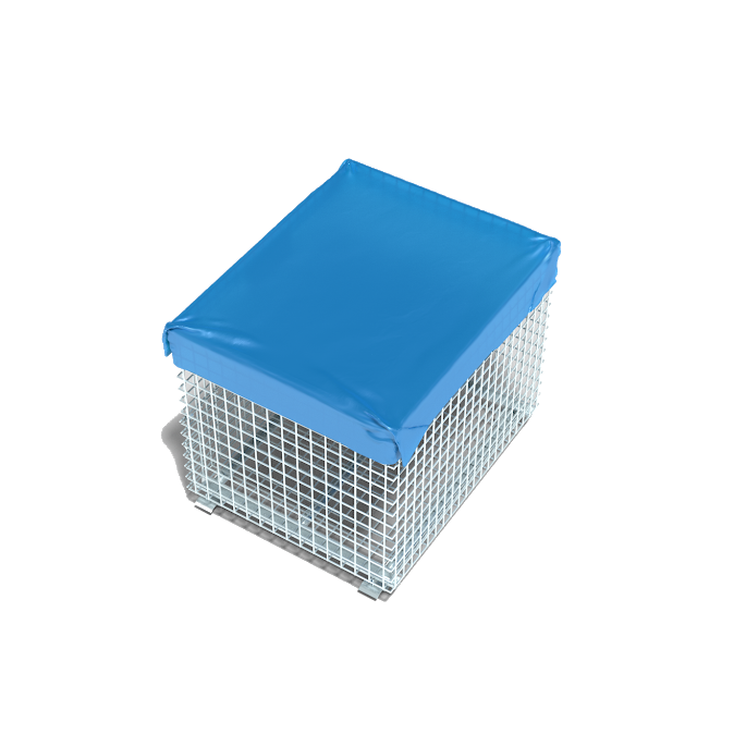 LDPE speedcover 35my blauw formaat 21 + 19 = 40 x 58 cm