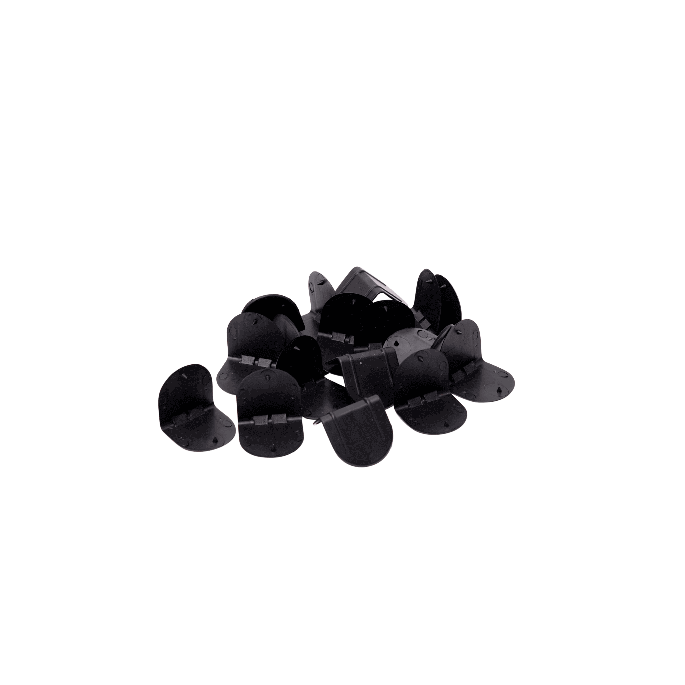 Plastic hoekbeschermers formaat 40 x 40 mm (Zwart)