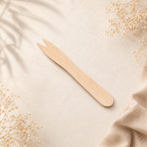 Houten snack vork BIO - formaat 85 mm