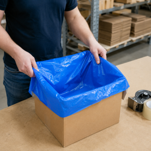 HDPE zak 20my blauw | Default