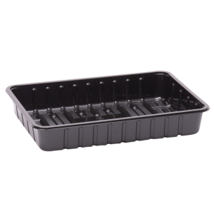 APET ks 3s h vleeswarenschalen formaat 243 x 180 x 40 mm (zwart)
