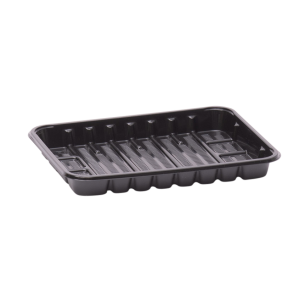 APET KS 70 L vleeswarenschalen formaat 183 x 135 x 20 mm (Zwart)