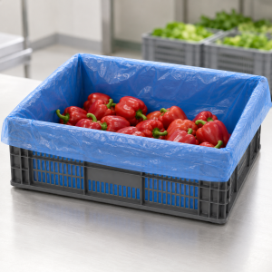 HDPE kratzak 10my blauw formaat 68/2 x 17 x 63 cm