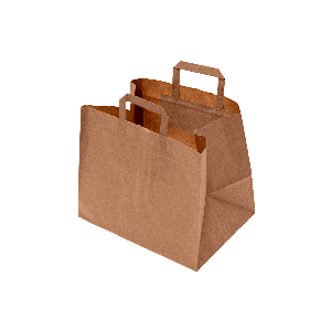 Papieren kraft tasjes 32x22x26cm 21L 80gr