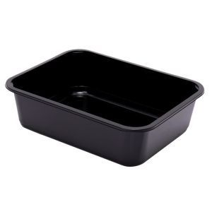 PP Gastro schalen 1/2 (SPG H320-serie 5000cc) formaat 312 x 245 x 88 mm (Zwart)