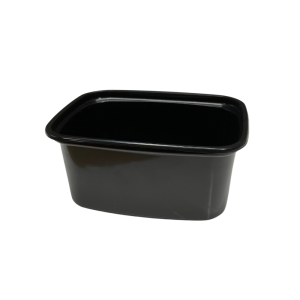 PP saladebakjes rechthoekig formaat 108 x 82 x 45 mm 250 cc zwart