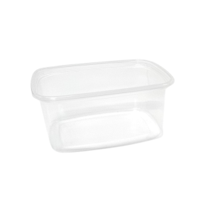 PP saladebakjes rechthoekig formaat 108 x 82 x 45 mm 250 cc (Transparent)
