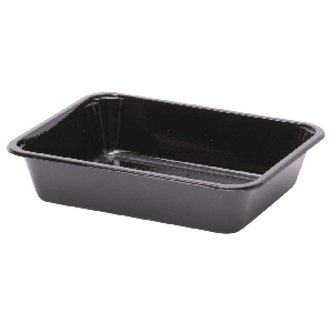 Vak schalen CPET (1002-1) formaat 226 x 177 x 50 mm (Zwart)