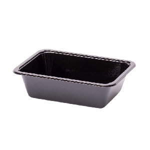 Vak schalen CPET (1052-1) formaat 171 x 127 x 50 mm (Zwart)